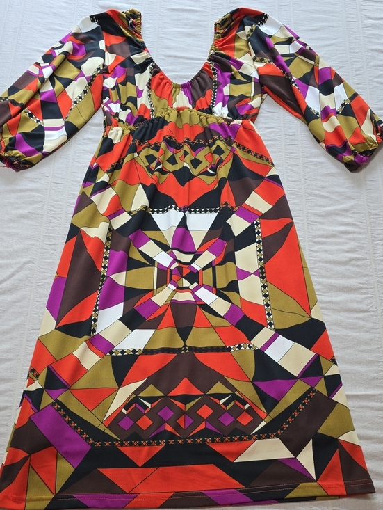 Joy Joy Dresses & Skirts - Joy Joy Geometric Mid-Mod Midi Dress Size XS
